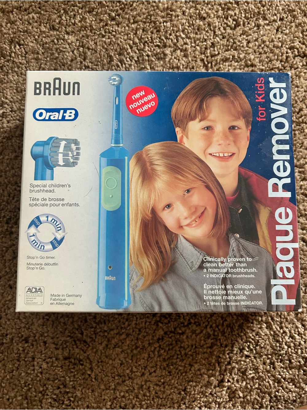 New Braun Oral-B Plaque Remover/toothbrush for Kids With Timer New